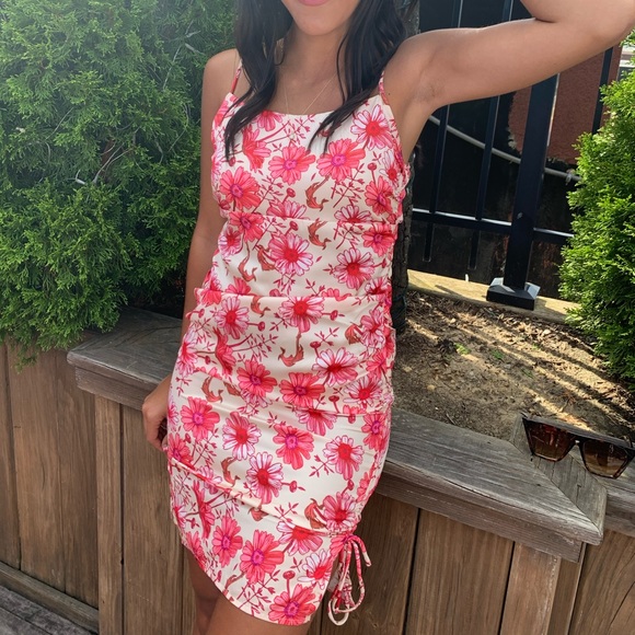 Showpo Floral Silk Slip Dress - Picture 1 of 5